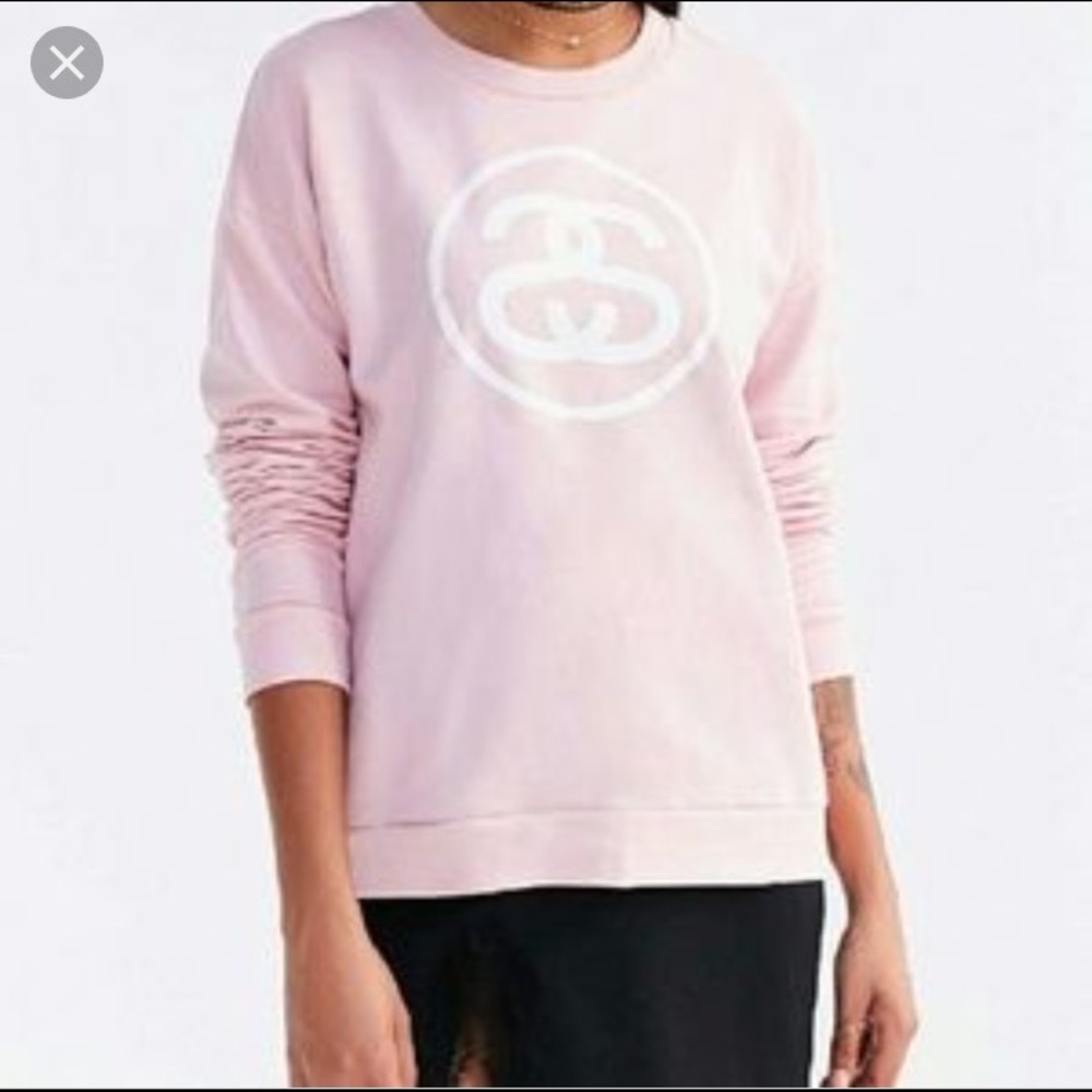 Pink Stussy Crewneck Sweatshirt